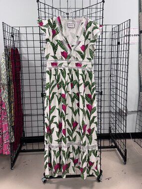 Layered With Love Floral Red & Green Sleeveless Dress Size XL